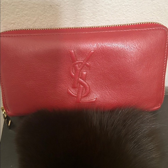 YSL Red Leather Wallet - Picture 10 of 10